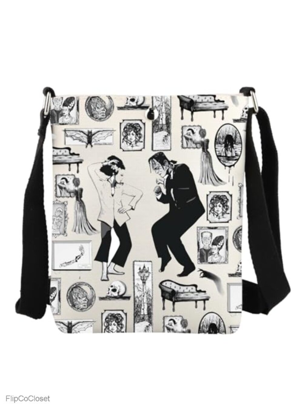 JYTAPP Classic Horror Monsters Crossbody Bag Gothic Sling Purse
